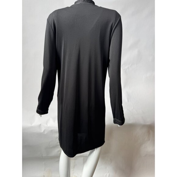 Josephine Chaus Black Embroidered Cardigan & Tank Set Rayon/Polyester S Made In - Picture 13 of 16